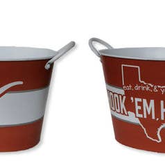 Texas Metal Wine Bucket for wholesale by Valiant Gifts Inc