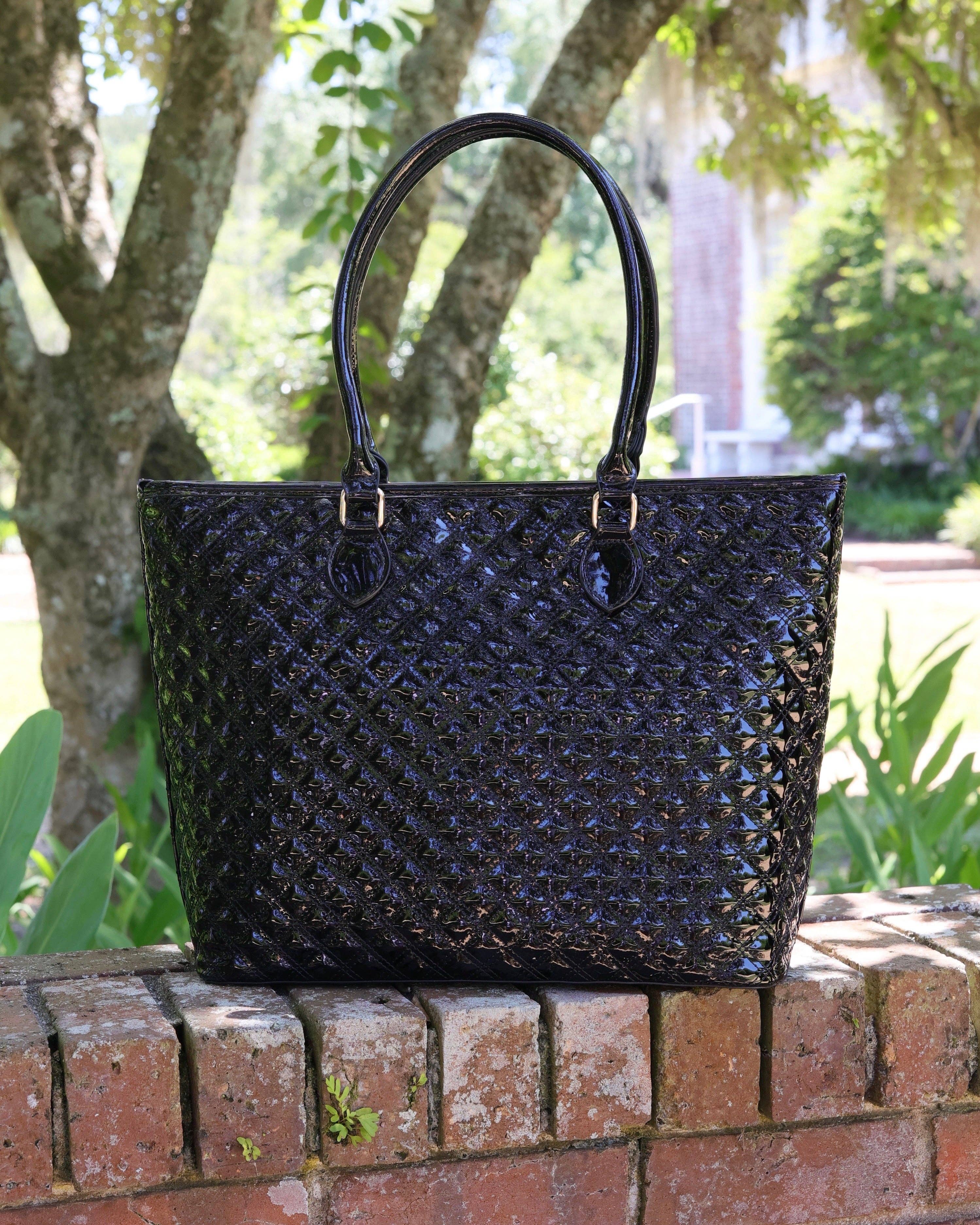Caroline Hill - Wholesale Tote Bag - Women's - Jayden Tote Black Patent SQ6