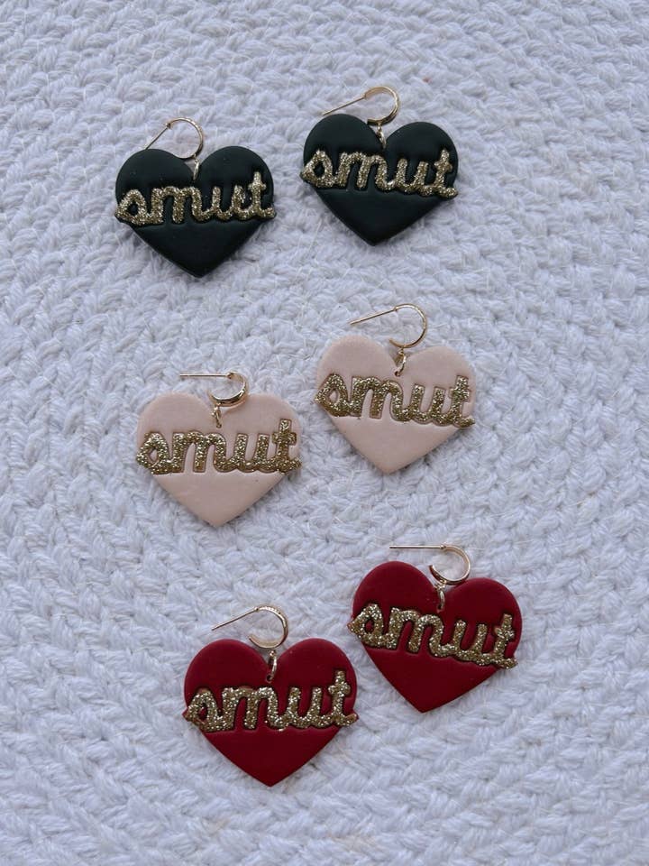 Smut Dangles | Clay Earrings | Bookish for wholesale by Bayside Clay