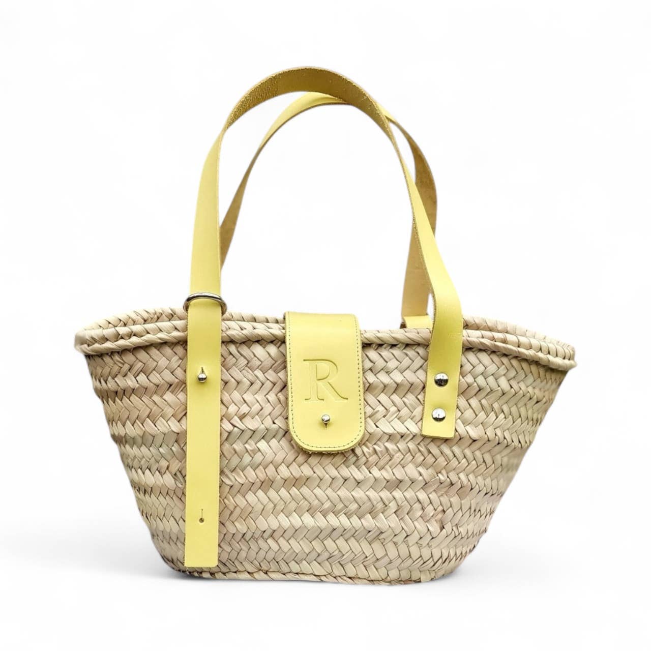 MIRAMAR Store - Wholesale Beach Bag - Palm Leaf Tote Bag — Strap, Hand & Shoulder ( Yellow )2