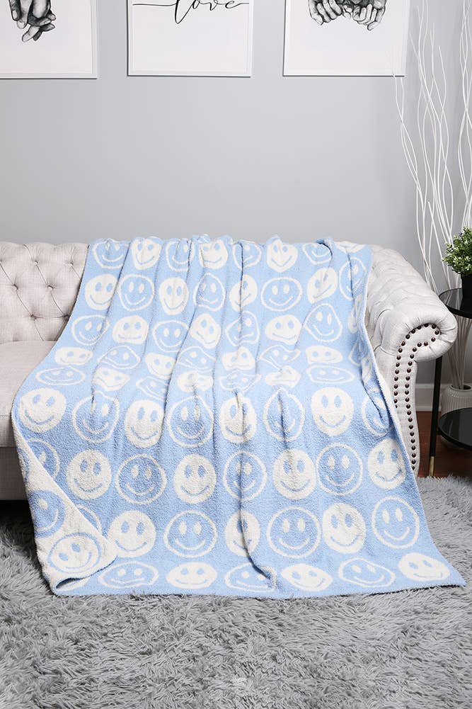 Hana - Wholesale Throw Blanket - Luxury Soft Happy Face Throw Blanket22