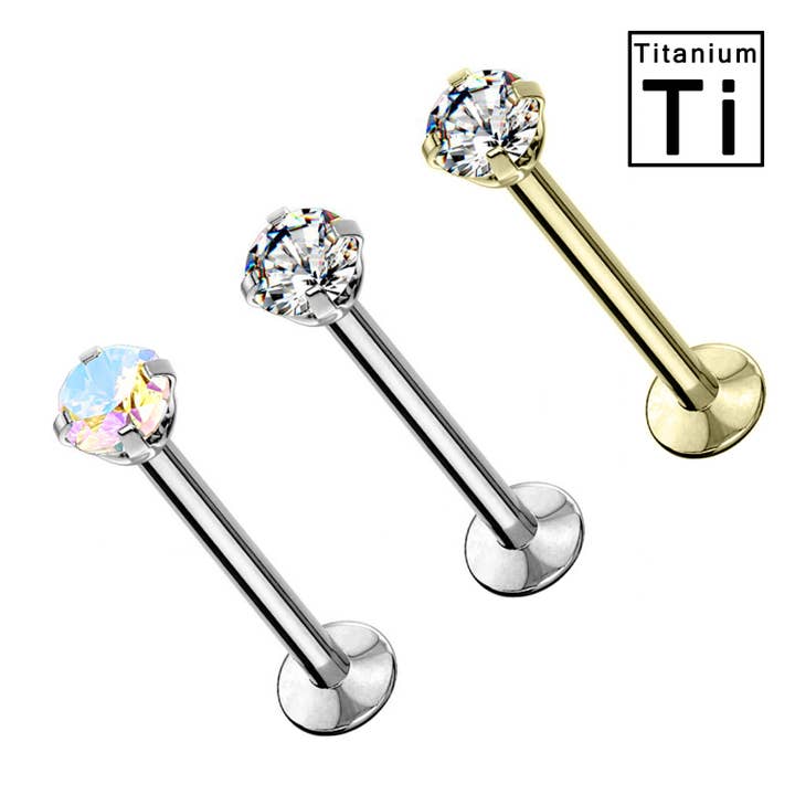 Awaken - Wholesale Single Earring - Labret Multi-Crystal Crystal Crystal Ball Piercing - PWC-0341