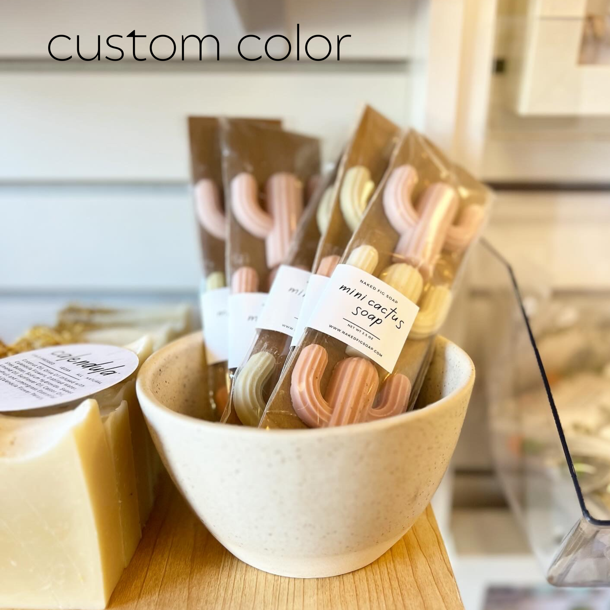 Naked Fig - Wholesale Bar Soap - Mini Cactus Soap- 3 Pack3
