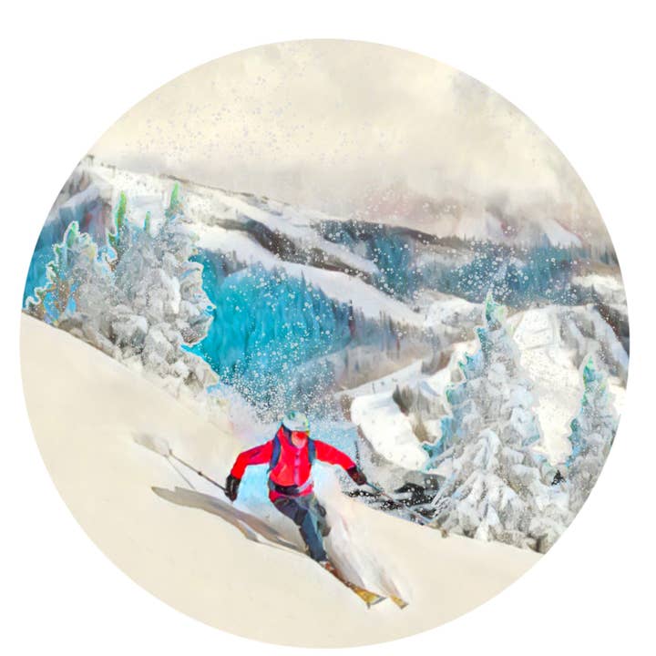 Sciatore in legno per la vendita all'ingrosso da parte di Art For The Young At Heart