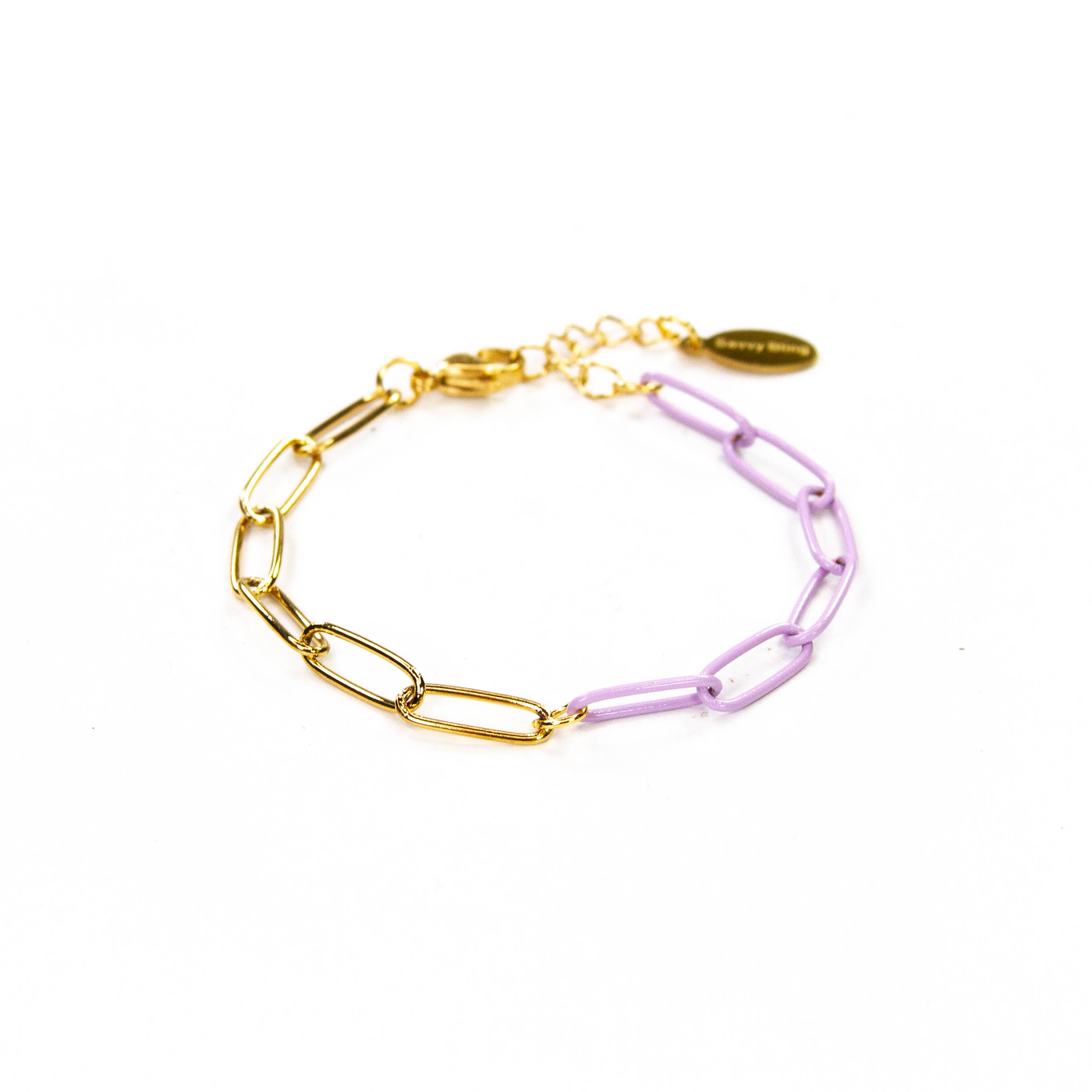 Savvy Bling - Wholesale Link & Chain Bracelet - Enamel 16+ Colors paperclip & Gold chain link bracelet24