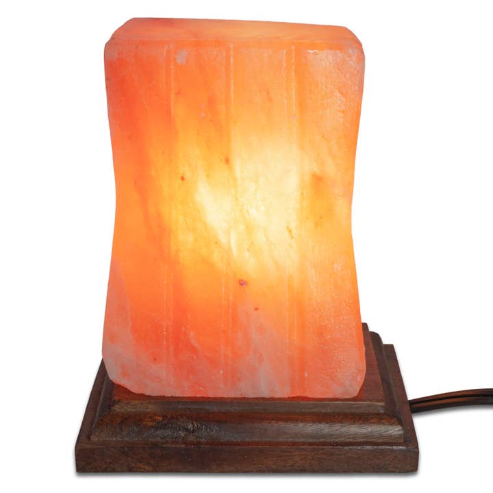 Fantasia Mining - Wholesale Salt lamp - Cube Lines Shaped Salt Lamp - 7" avg. - Cord, Bulb, Dimmer2