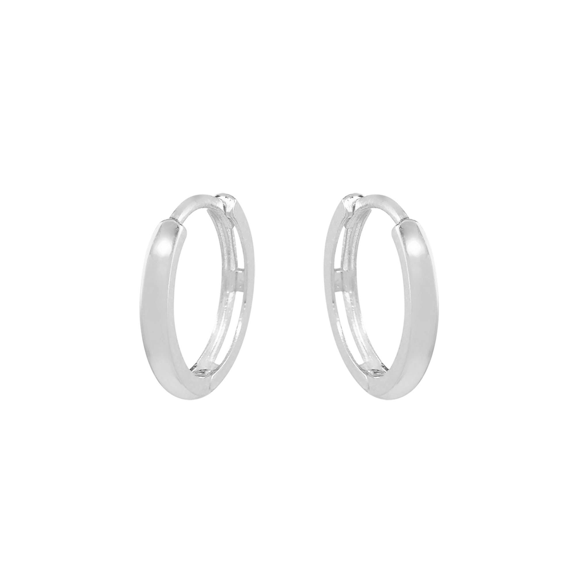 Ofina Jewelry - Wholesale Huggie Earrings - Solid Gold Thin Huggies - PAIR2