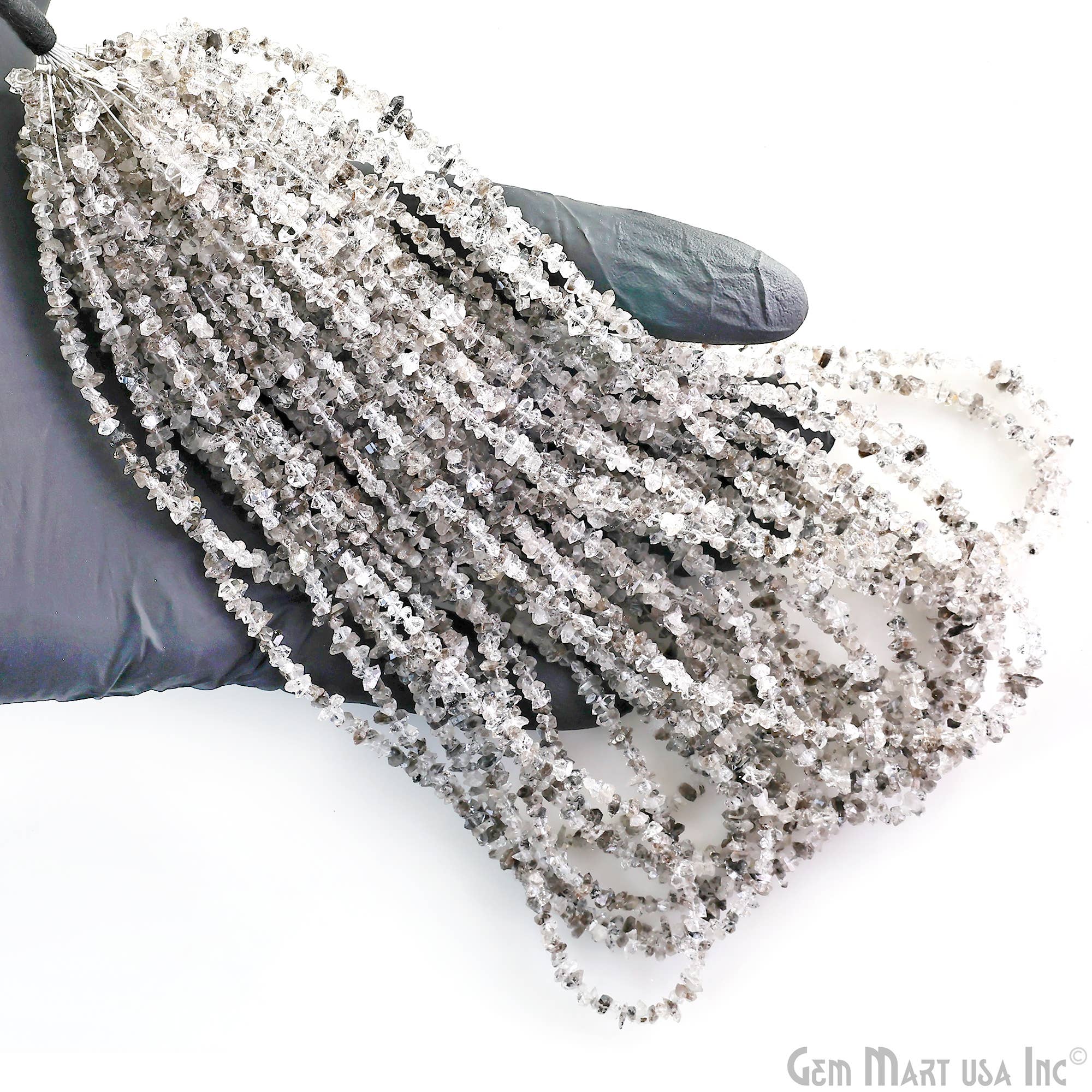 GemMartUSA - Wholesale Beads - Herkimer Diamond Chip Beads, Natural Gemstone, 16 Inch7