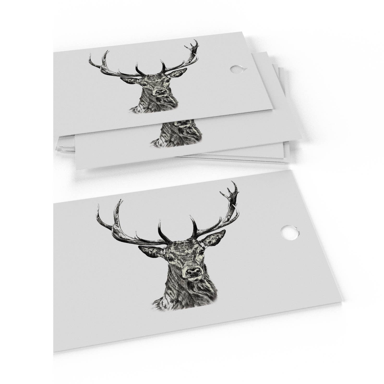 Re-wrapped – Großhandel Geschenkpapier in Bögen – Schwarz-weiße Hirsche Geschenkpapier • Umweltfreundlich • Hergestellt in Großbritannien4