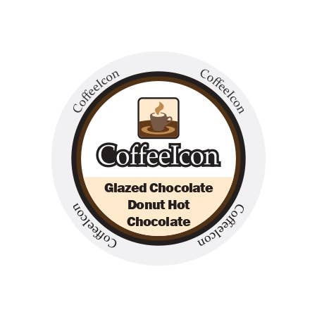 Coffeeicon Glazed Chocolate Donut Cacau Quente - 24ct por atacado de Coffeeicon