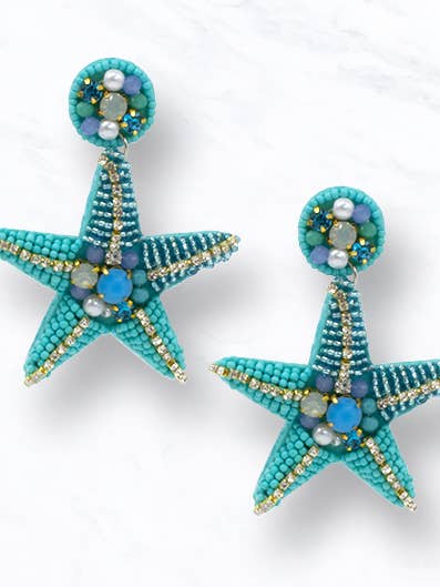 Orecchini a Stella Marina con Perline per la vendita all'ingrosso da parte di Suzie Q USA