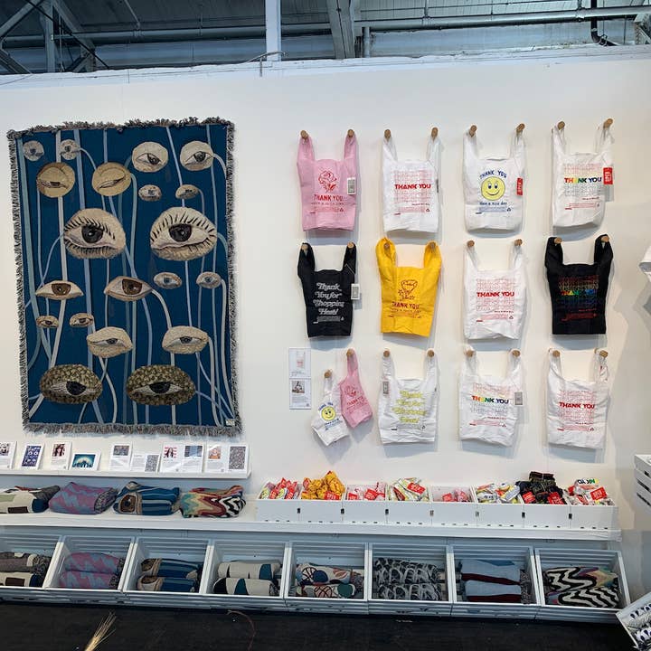 OPEN EDITIONS - Wholesale Grocery/Shopping Bag - Thank You Tote // Rose on Pink // Lauren DiCioccio10