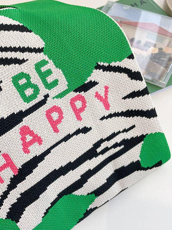 Sheer Trend – wholesale Tote bag – Women's – Letter Print Zebra-Stripe Bags Handbags2