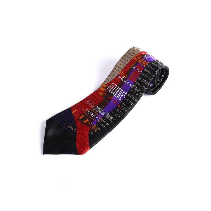 Swanson Christian Products - Wholesale Necktie - Men's - Tie Polyester - John 3:16 - Black7
