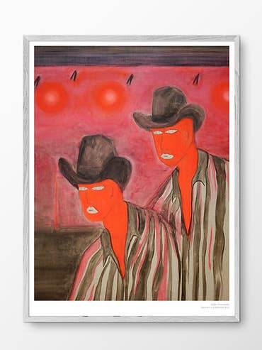 Twee mannen in een donkere kamer voor wholesale door PETIT_ARTPRINTS