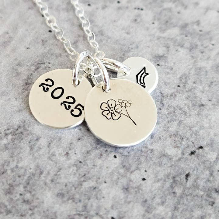 Salt and Sparkle - Wholesale Pendant/Charm Necklace - Graduation Class of 2025 Necklace9