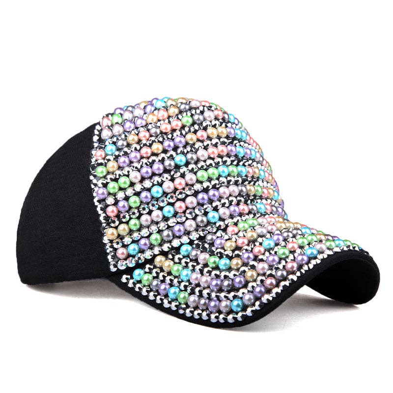 Ole - Vente Casquette de baseball – femme - Casquette en perles et strass C05069