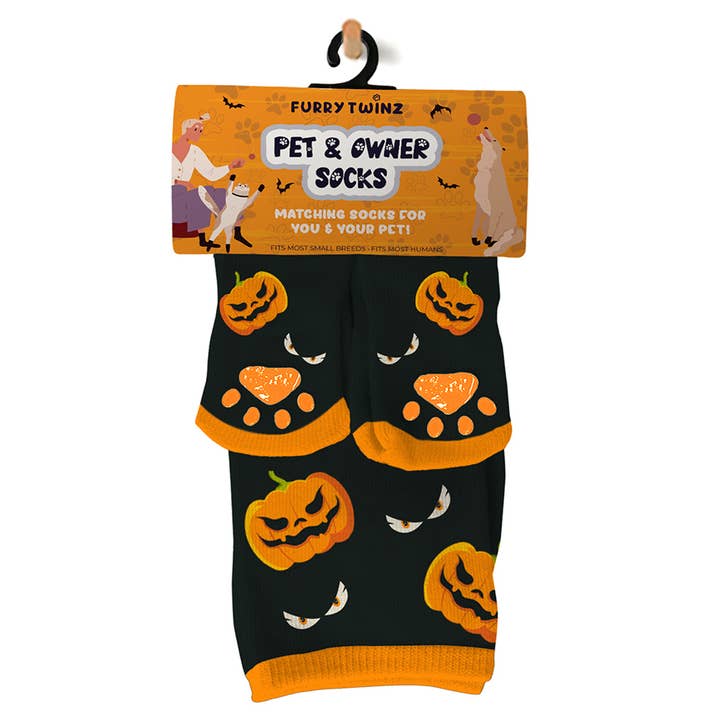 The American Gift Company (TAGCO) - Wholesale Pet socks – Dog - Matching Pet And Human Fun Socks - Pumpkin2