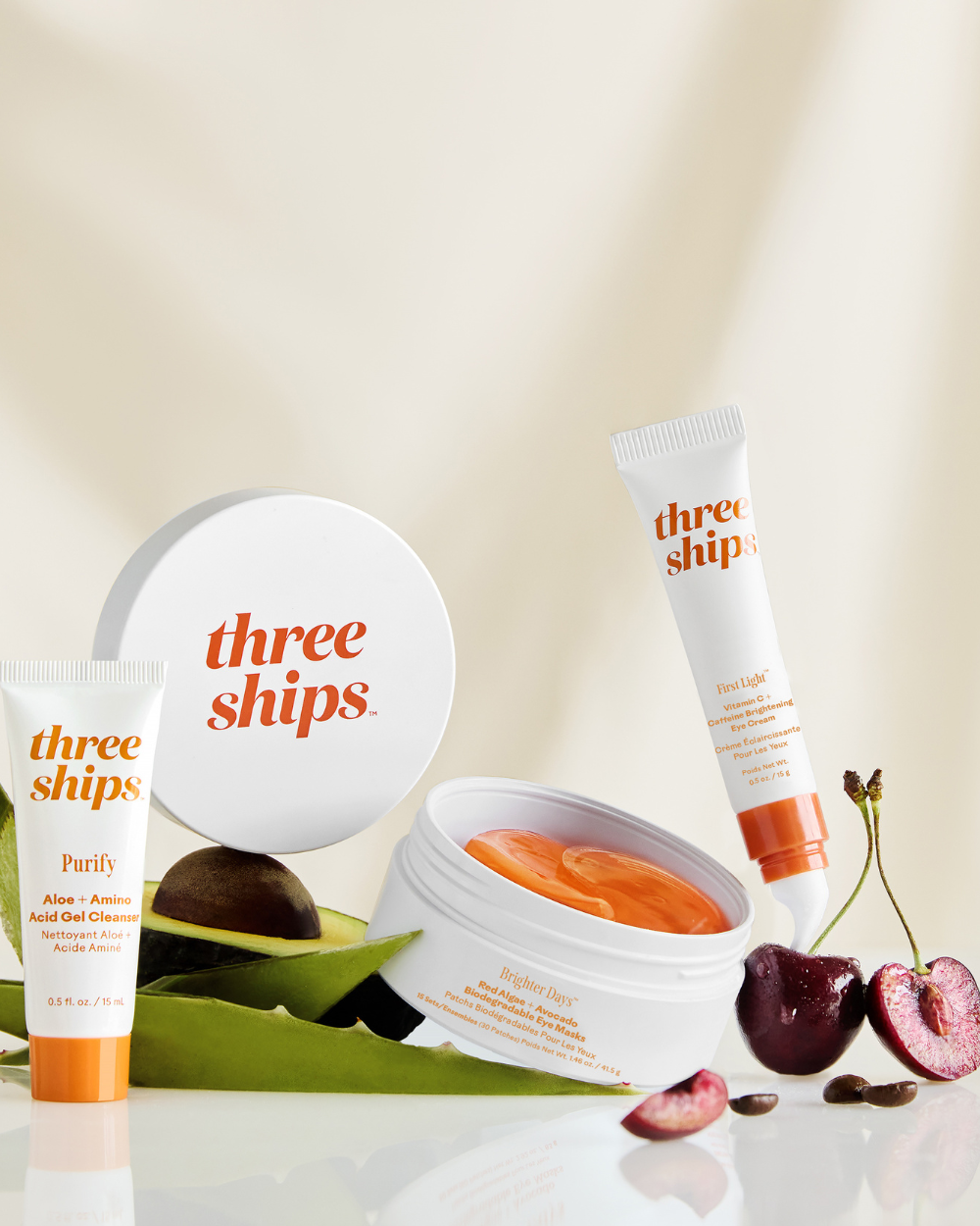 Three Ships (No Duties | Ships from US/CA | USMCA Compliant) - Wholesale Skin Smoothing Kit - Bright Side: Brightening Eye Routine Kit1