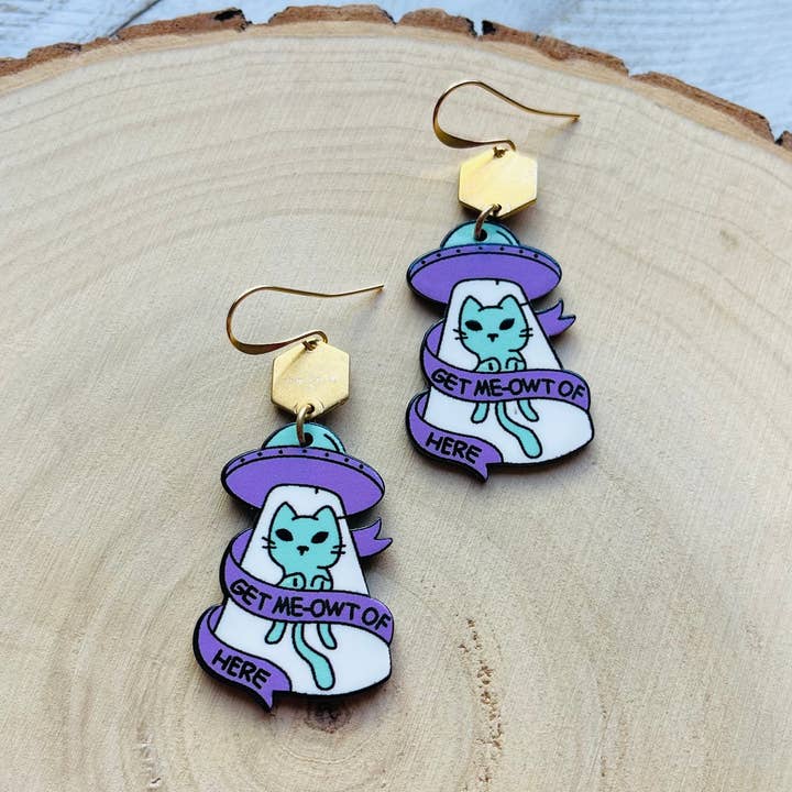 Orecchini UFO, Alieni, Gatto, Strega Pastel Goth per Adolescenti per la vendita all'ingrosso da parte di Same Sunset Design