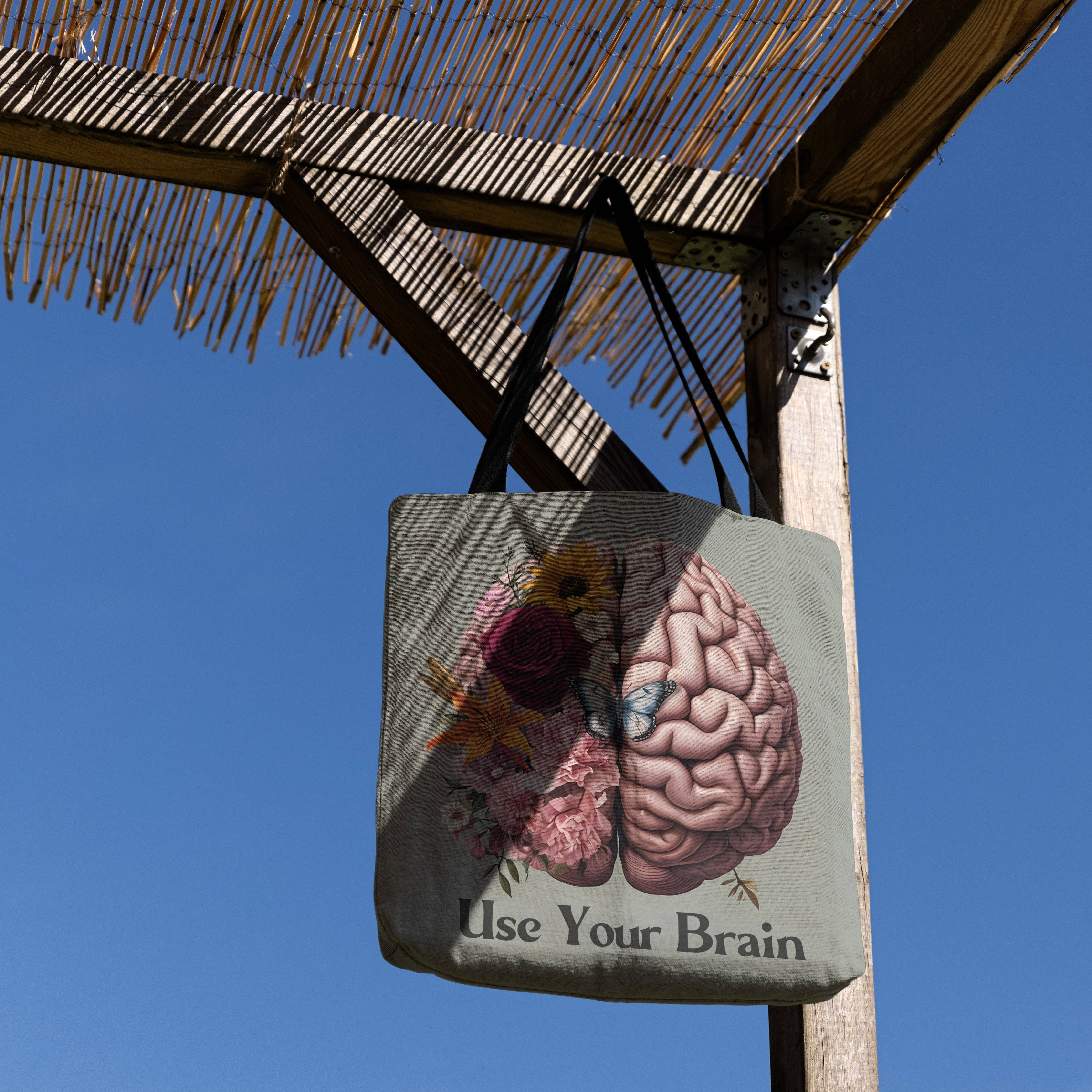 MagicMerchEmporium - Wholesale Tote Bag - Unisex - Use Your Brain Woven Tote Bag3