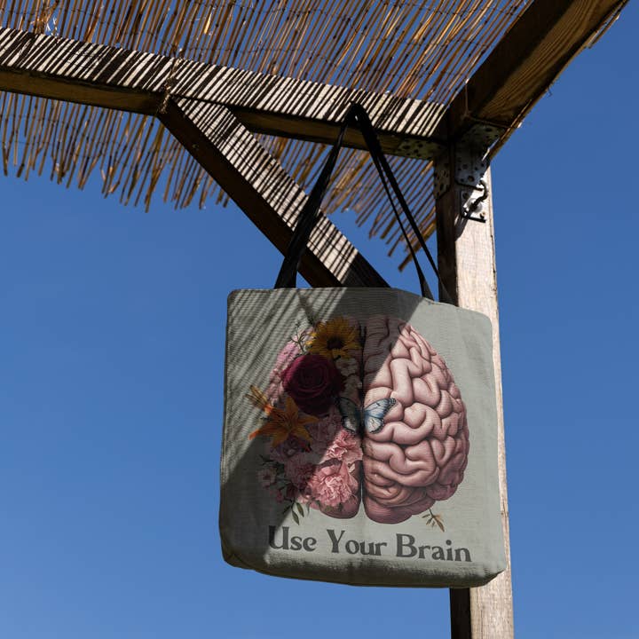 MagicMerchEmporium - Wholesale Tote Bag - Unisex - Use Your Brain Woven Tote Bag3