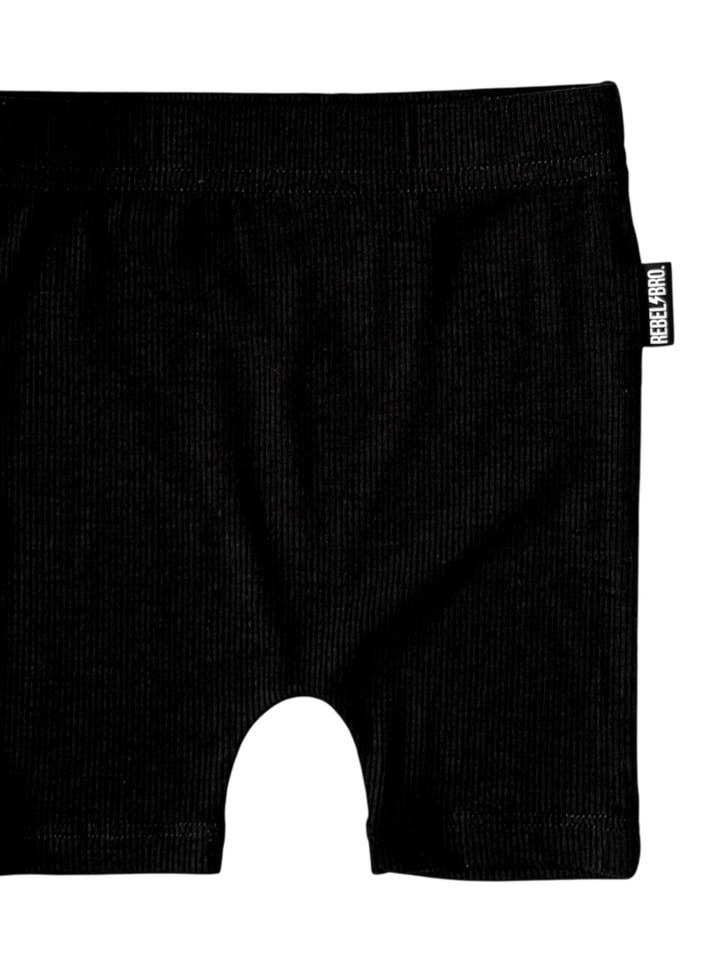 Rebel Bro - Wholesale Shorts - Kids - Bamboo Biker Shorts in Black0