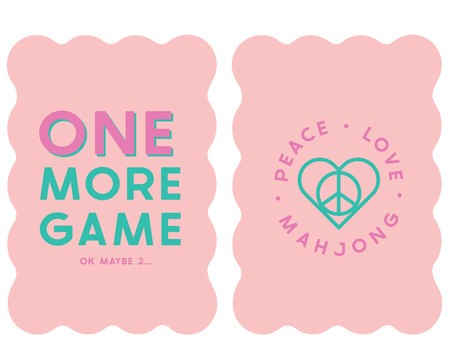 Peace Love Mahjong - Wholesale Card Game - Mahjong Tile Shufflers (Set of 2)6