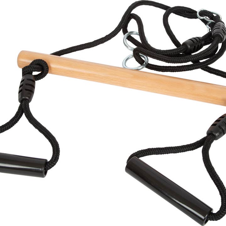 small foot - Wholesale Wood Toy - Kids - Trapezoid swing with gymnastic rings “Black Line” | swing | wood5