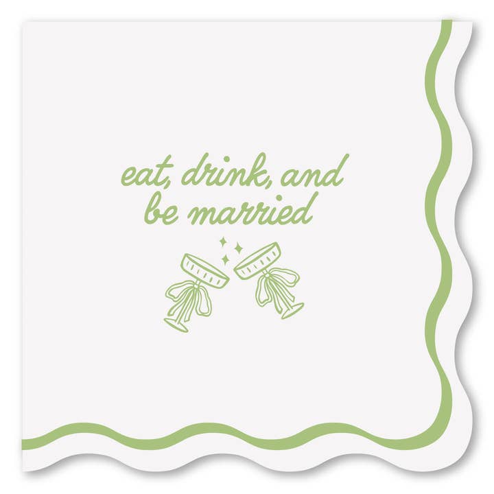 Harlow & Grey - Wholesale Disposable napkin - Eat, Drink, & Be Married – Wedding Cocktail Napkins