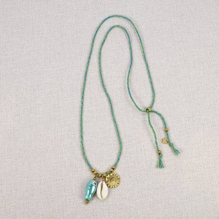 Les Cleias - Vendita all'ingrosso Girocollo/collier - Collana con corda regolabile e ciondolo carpa3