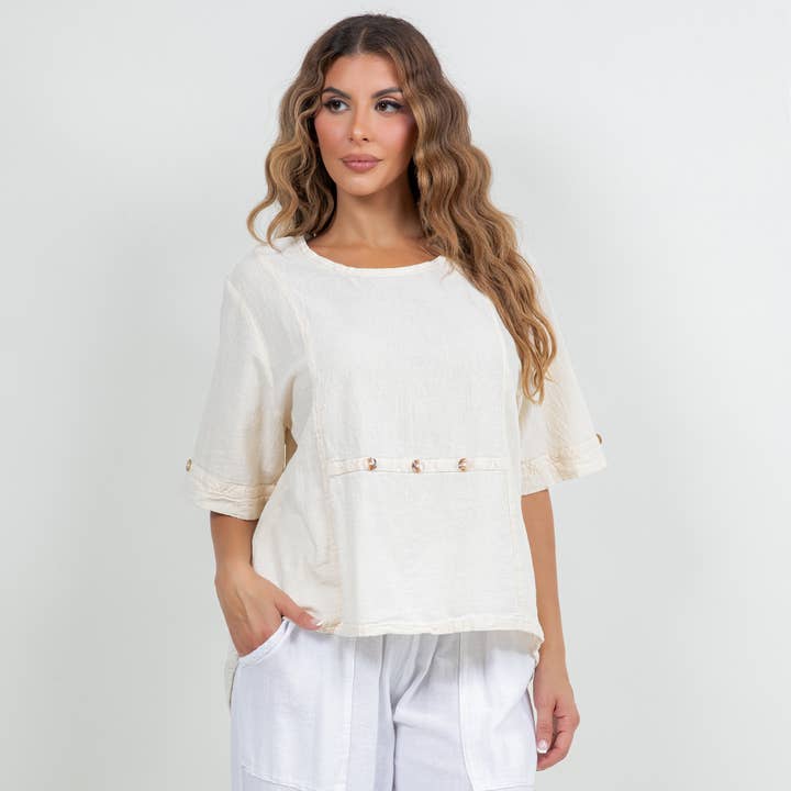 Kira Top 100% Cotton Gauze for wholesale by Cottonways