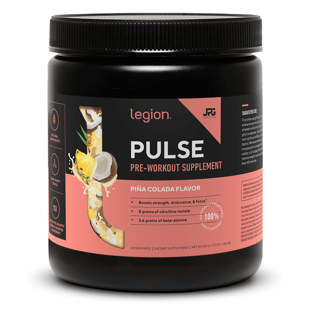 Legion Athletics, Inc. – wholesale Protein/superfood powder – Legion Pulse Natural Pre-Workout Supplement - 20 Servings (Piña Colada)9