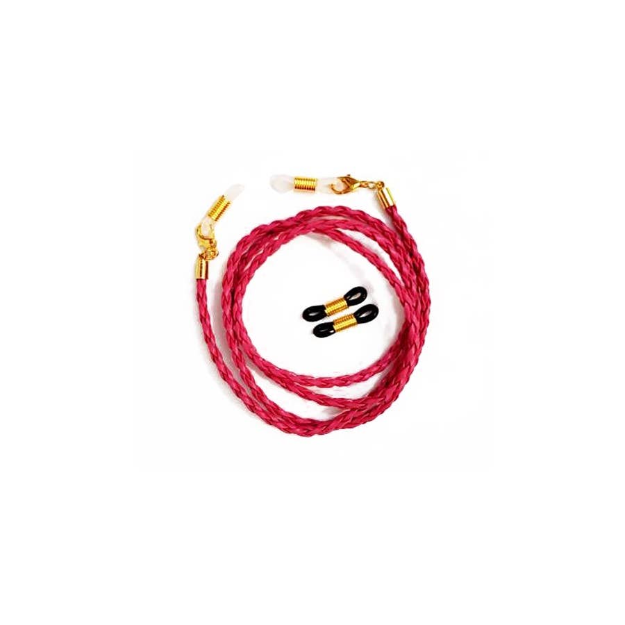 JHP Collection - Wholesale Lanyard - Women's - TWIST LEATHER MASK AND EYEGLASSES LANYARD CHAIN6