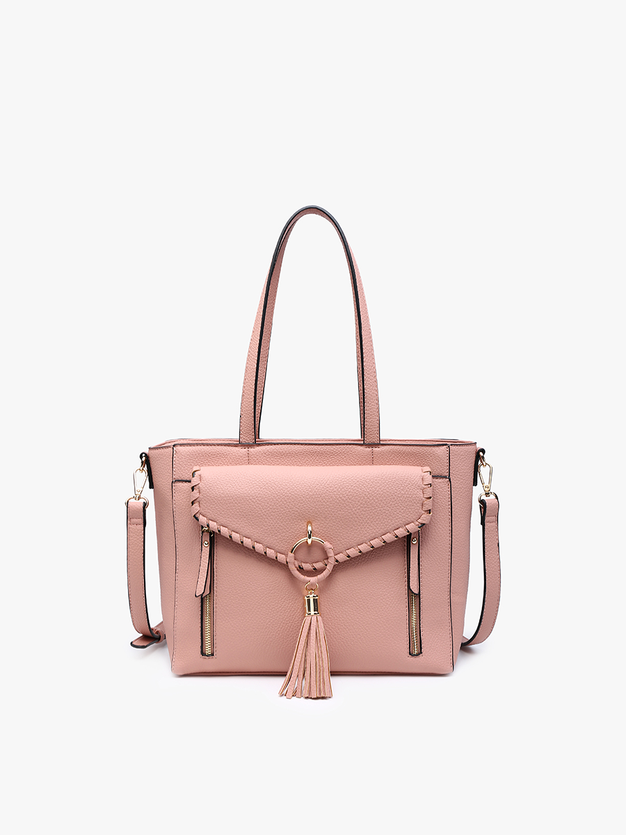 Jen & Co. - Wholesale Tote Bag - Women's - M2464 Phoebe Whipstitch Pocket Tote2