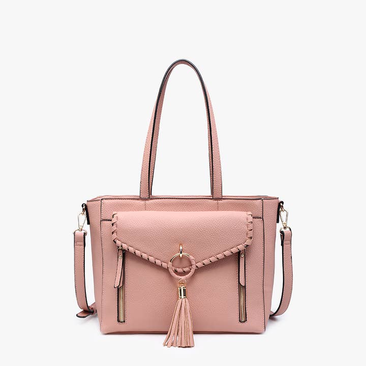 Jen & Co. - Wholesale Tote Bag - Women's - M2464 Phoebe Whipstitch Pocket Tote2