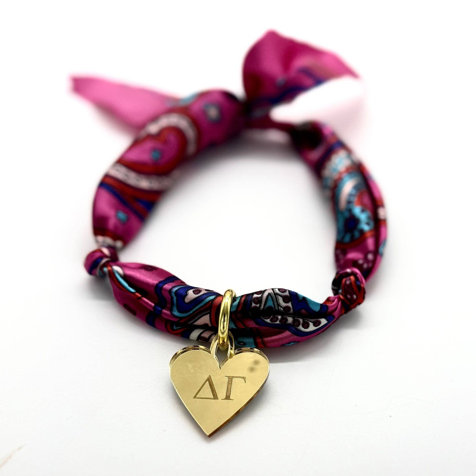 Sarahndipity Shop - Wholesale Scarf - Women's - Sorority Scarf with Engraved Greek Letter Gold Heart Charm25