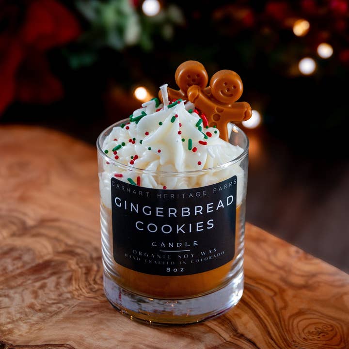 Carhart Heritage Farms - Wholesale Novelty Candle - Gingerbread Cookie Holiday Dessert Candle