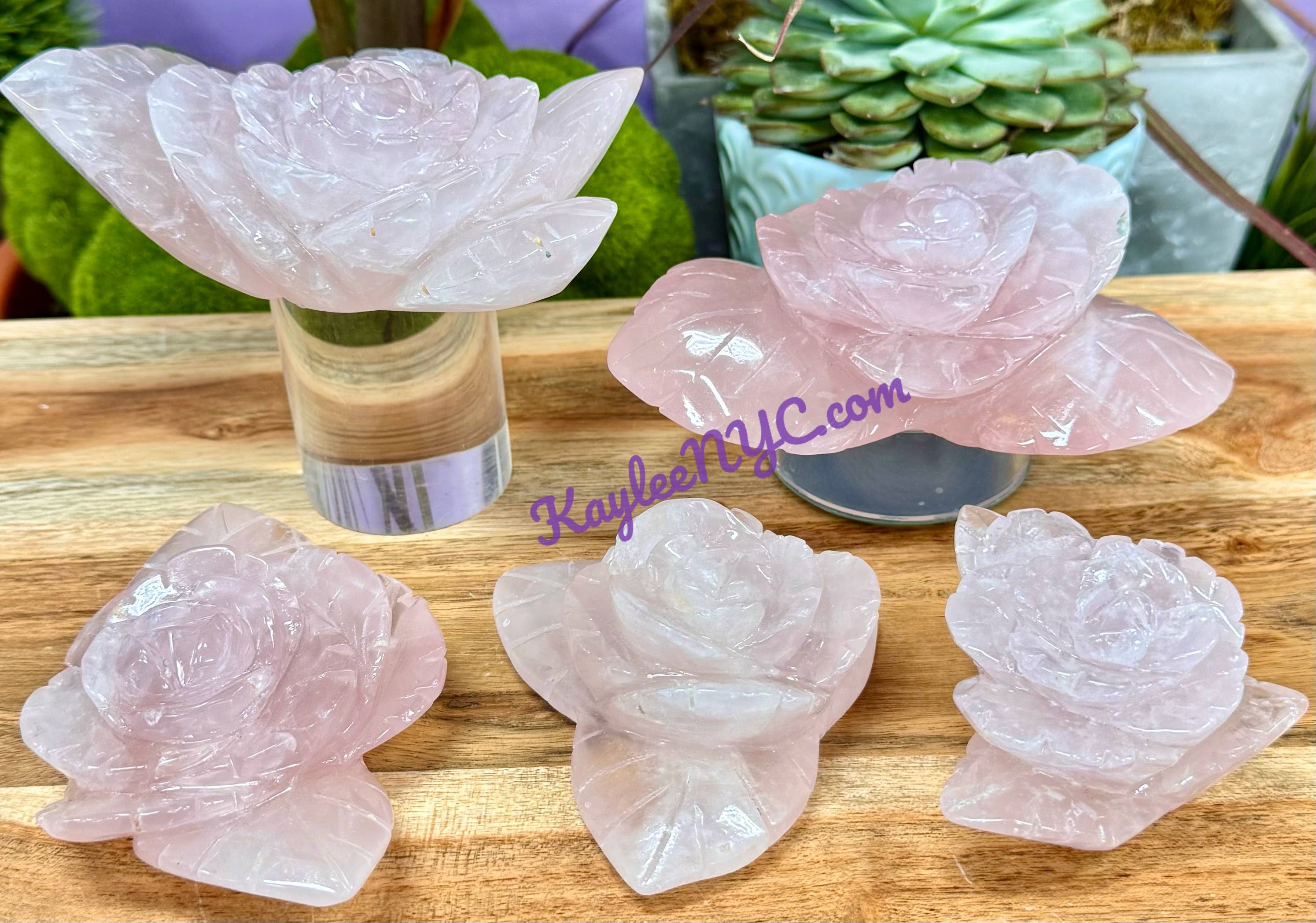 KayleeNYC - Wholesale Spiritual Stone/Crystal - 5-8 pcs Natural Rose Quartz Roses Healing Energy4