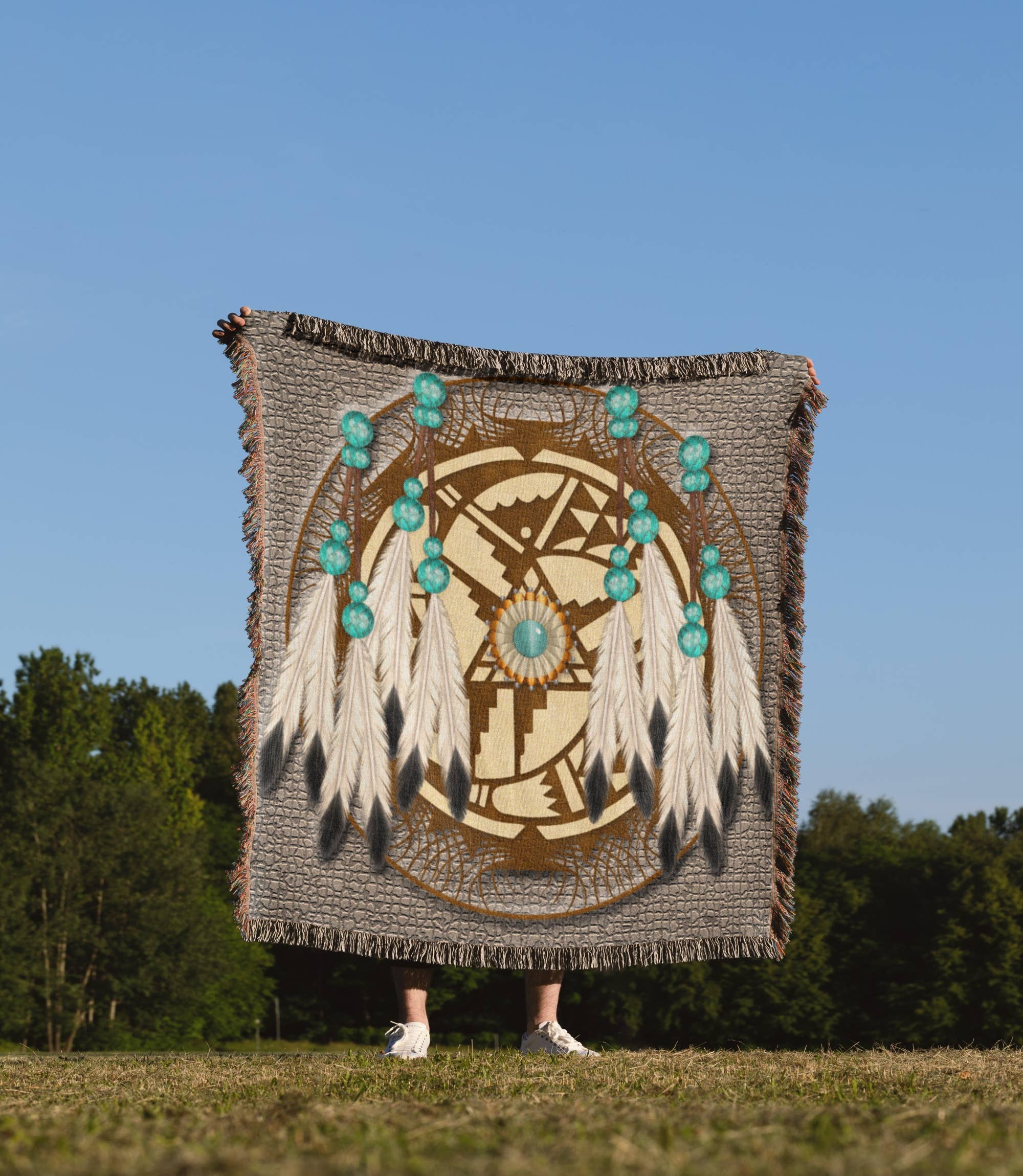 3dRose - Wholesale Throw Blanket - 3dRose, Designer One of A Kind Native American Art, Blanket1