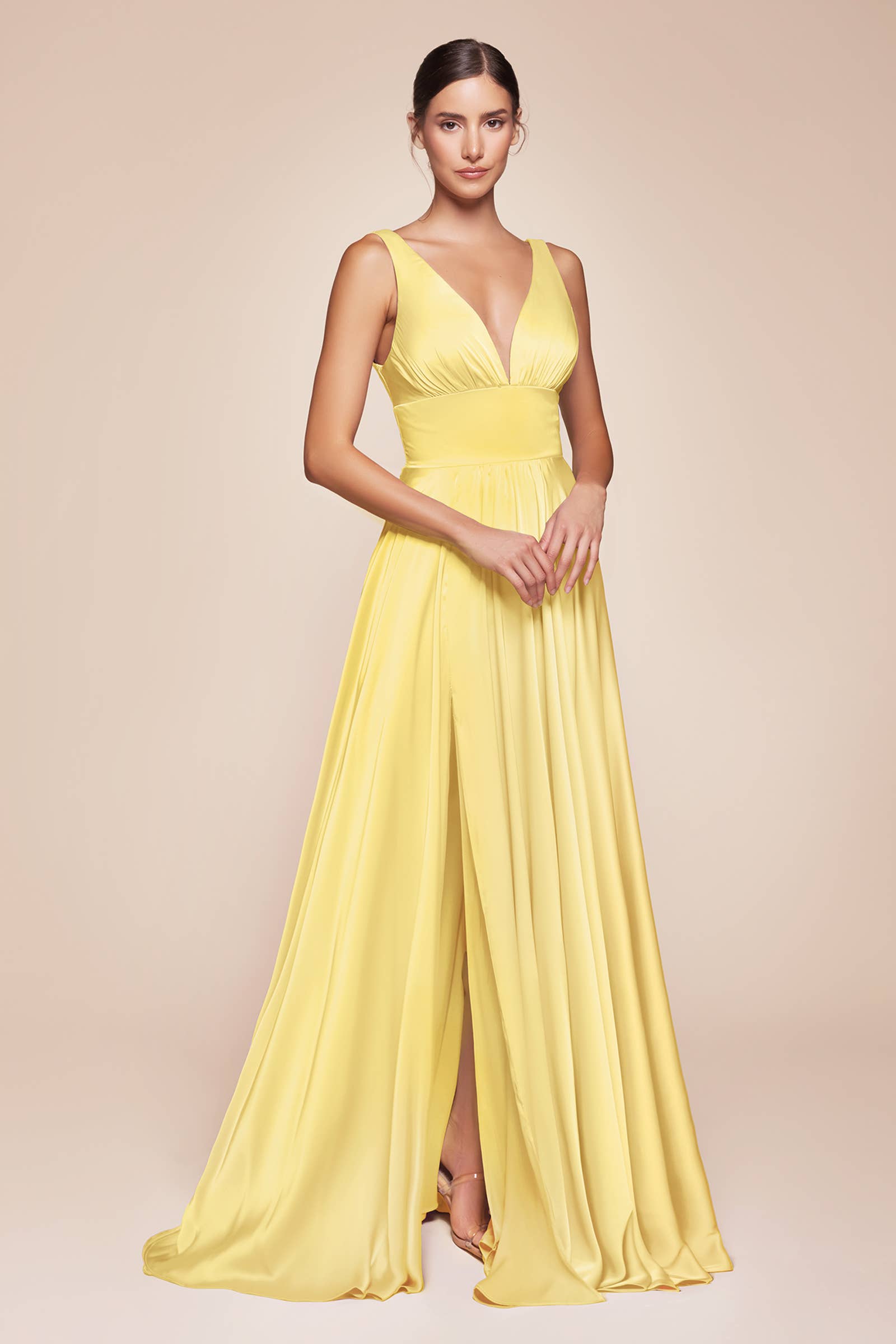 Ladivine by Cinderella Divine - Wholesale Gown - Women's - Satin A-Line Dress16