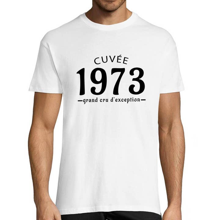 T-shirt da uomo Cuvée Grand Cru 1973 Anniversary per la vendita all'ingrosso da parte di Planetee