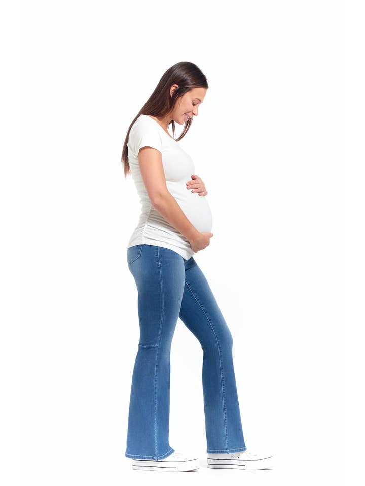 1822 Denim - Wholesale Jeans - Maternity - Maternity 33" Better Butter Slim Boot Jean w/ Bellyband