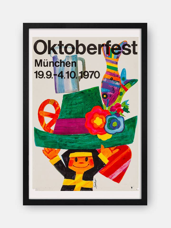 Oktoberfest — Affiche de voyage vintage imprimée pour la vente par The Curious Desk