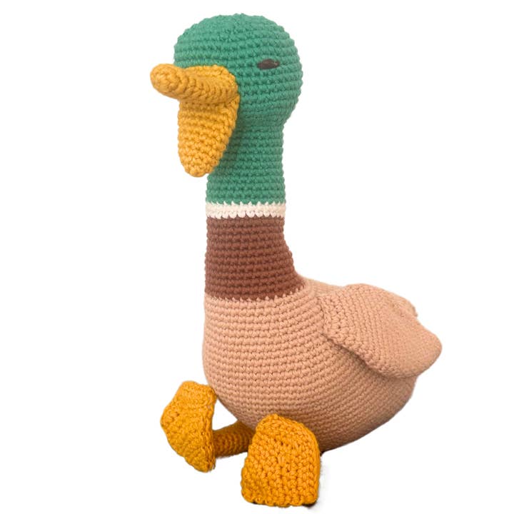 BEBEMOSS, LLC - Wholesale Stuffed/Plush Toy - Kids & Baby - Ollie the Organic Duck Plush, Handcrafted kids toy 1