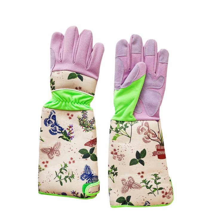 Garden Fresh Herbs Garden Gloves Long Length for wholesale by Two Lumps of Sugar