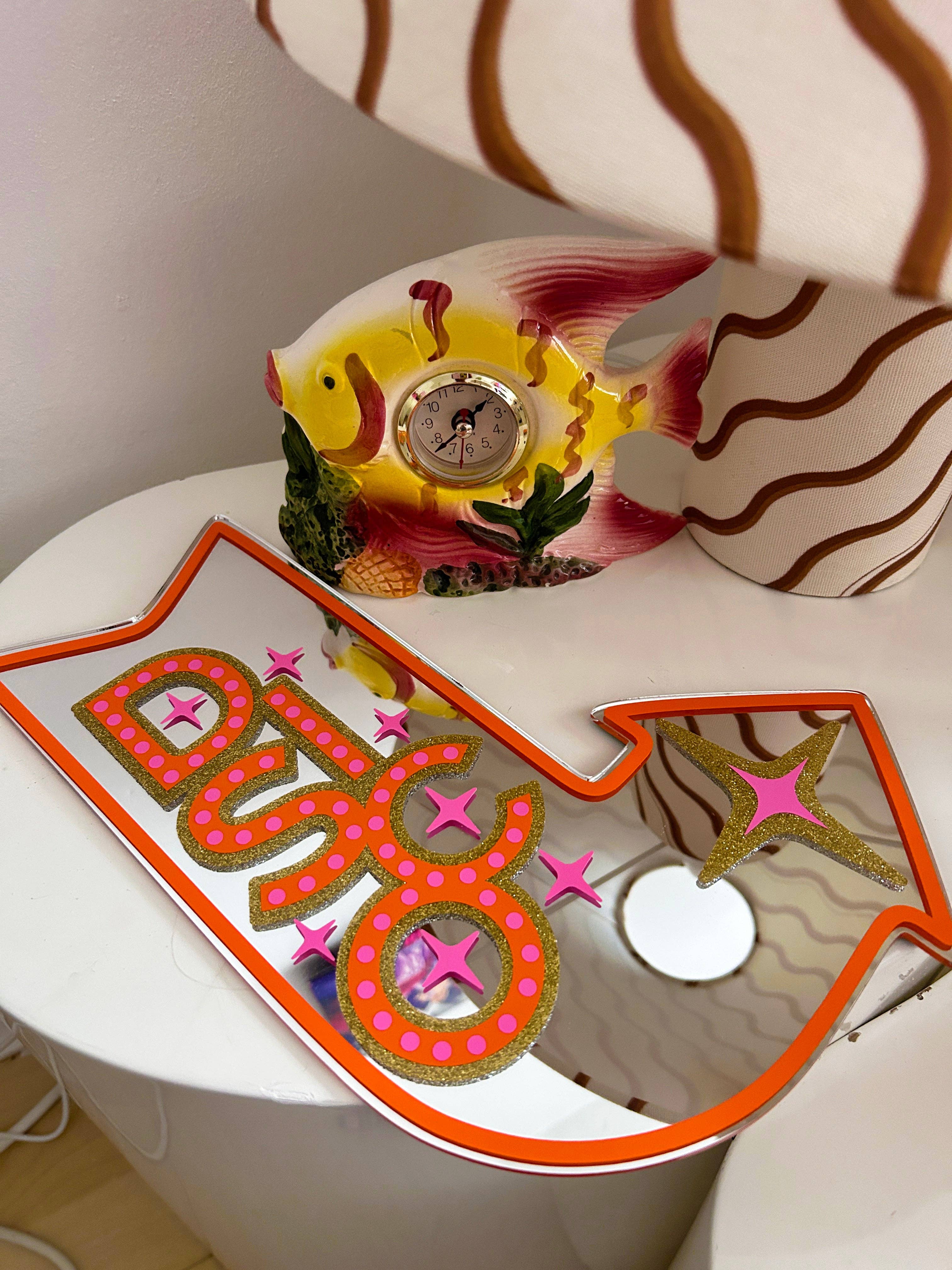 Printed Weird - Vente Miroir mural - Miroir enseigne DISCO Motel7