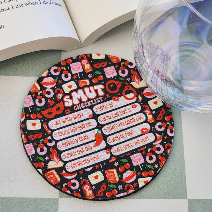Coaster - Smutty Checklist for wholesale by Be Kind Booktique