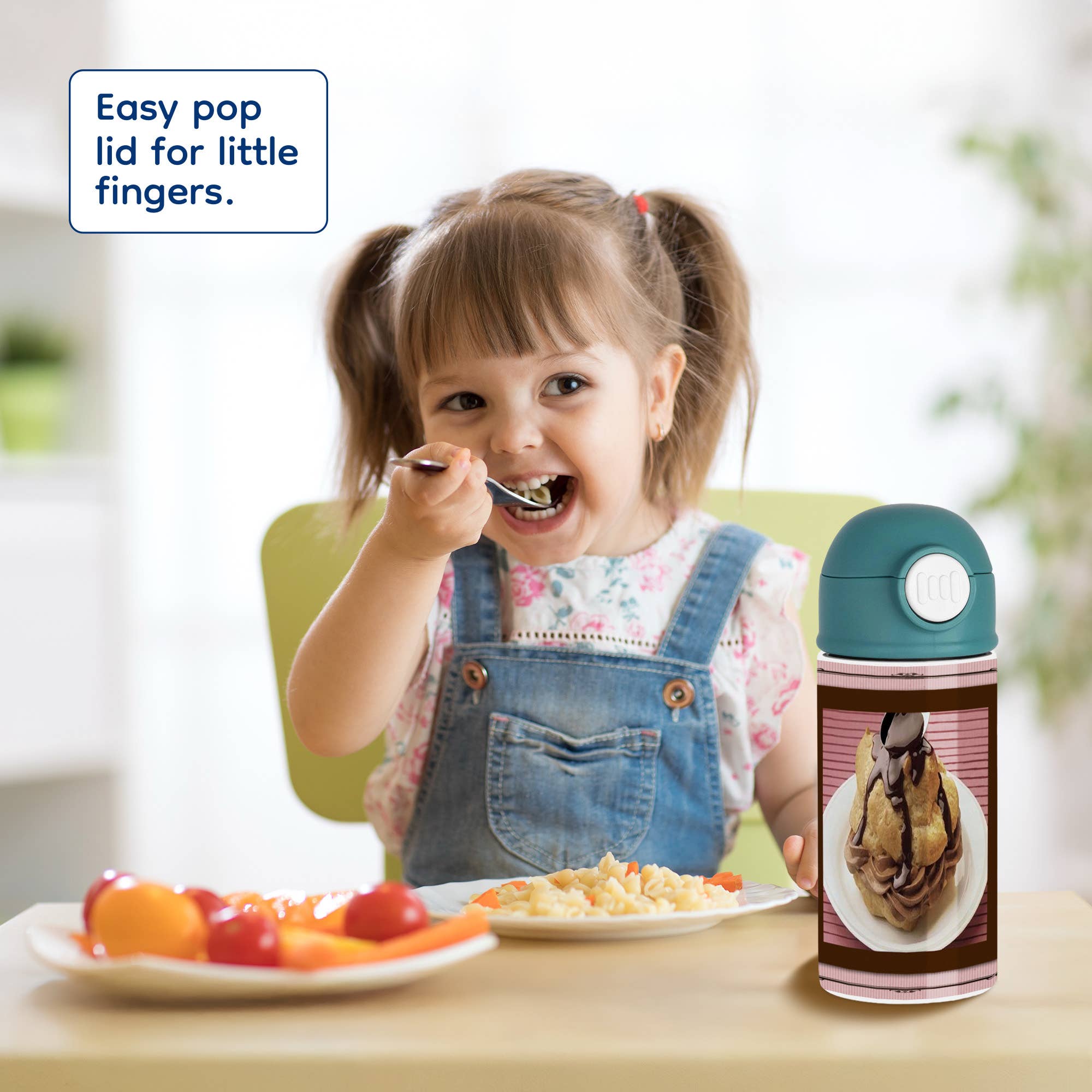 3dRose – Großhandel Trinkflaschen – 3dRose, Schokoladenmousse-Cremepuff, Kinderwasserflasche7