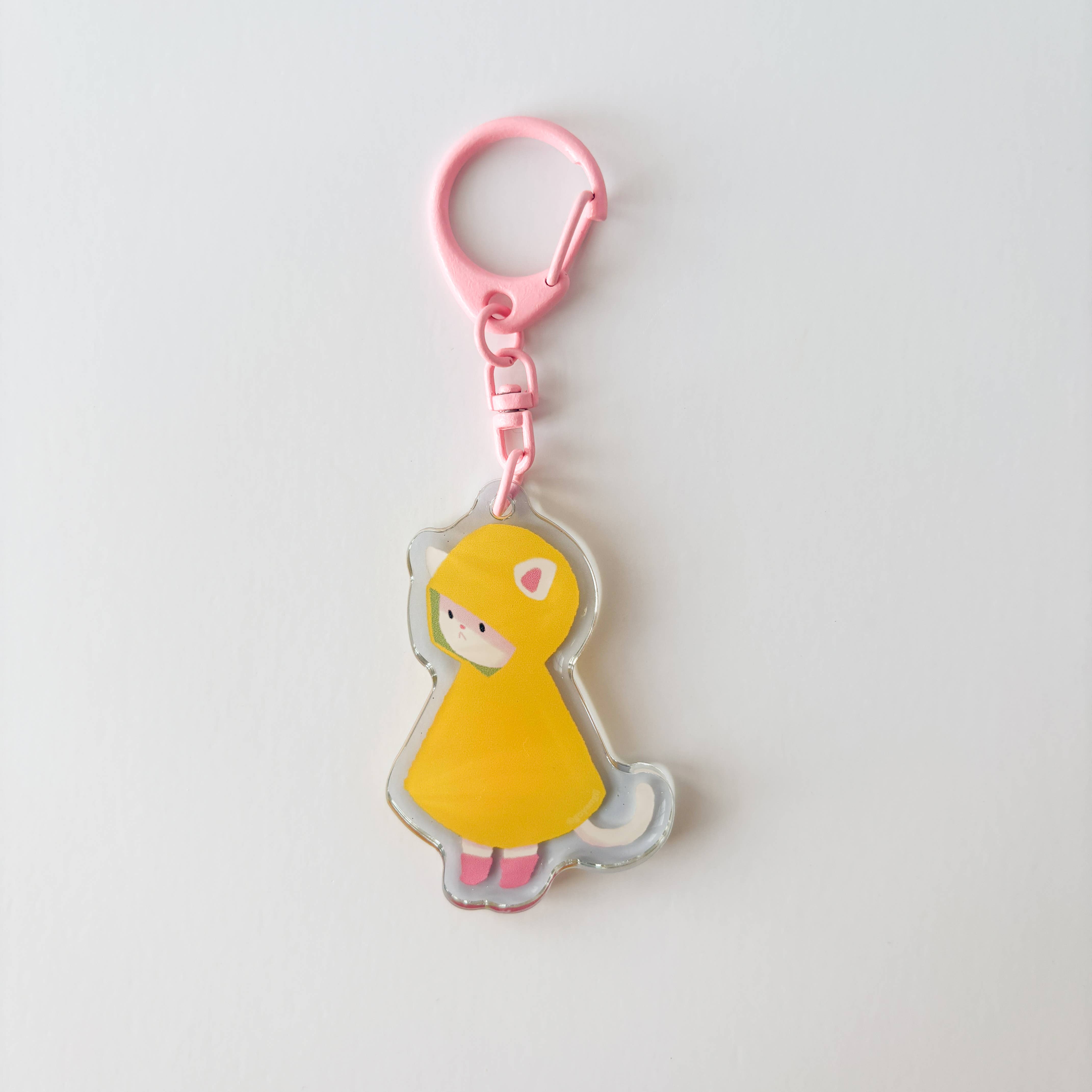 goyangii - Wholesale Keychain - Unisex - Rainy Cat Glitter Acrylic Keychain3